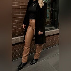 Aritzia Wilfred Brown Straight Leg Pants